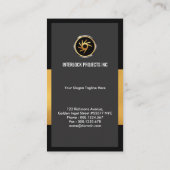 絶妙でフェイクな金ゴールドの議長社会的な媒体アイコン 名刺 (裏面)