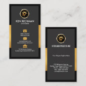 絶妙でフェイクな金ゴールドの議長社会的な媒体アイコン 名刺 (正面/裏面)