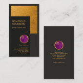 絶妙で創造的でフェイクな金ゴールドホイルの外国為替のディーラー 名刺 (正面/裏面)