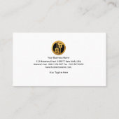 絶妙で芸術的なギターのロゼットの音楽の先生 名刺 (裏面)