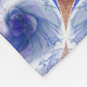 絶妙で青い圧延波のデザインのフリースブランケット フリースブランケット (角)