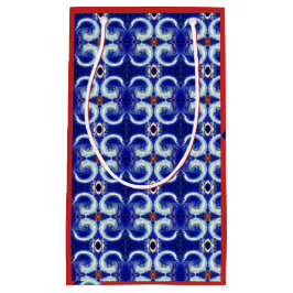 絶妙で青い渦巻パターンギフトバッグ スモールペーパーバッグ