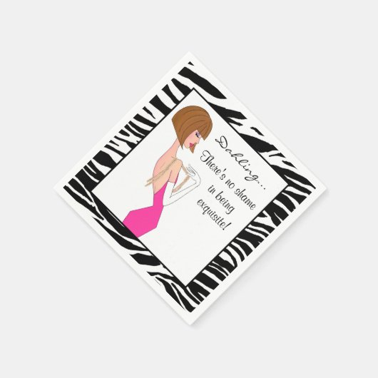 「絶妙なことをするのは恥ずかしいことじゃない！」 スタンダードカクテルナプキン (角)