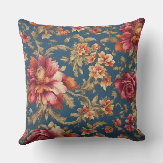 絶妙なイタリアンヴィンテージグランデの花 アウトドアクッション (裏面)