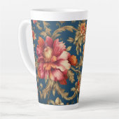 絶妙なイタリアンヴィンテージグランデの花 カフェラテマグ (左アングル)