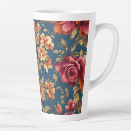 絶妙なイタリアンヴィンテージグランデの花 カフェラテマグ