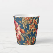 絶妙なイタリアンヴィンテージグランデの花 カフェラテマグ (正面)