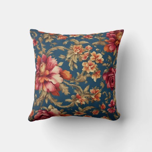 絶妙なイタリアンヴィンテージグランデの花 クッション (裏面)