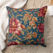 絶妙なイタリアンヴィンテージグランデの花 クッション (ブランケット)