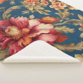 絶妙なイタリアンヴィンテージグランデの花 シェルパブランケット (3/4)