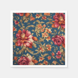 絶妙なイタリアンヴィンテージグランデの花 スタンダードカクテルナプキン