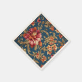 絶妙なイタリアンヴィンテージグランデの花 スタンダードカクテルナプキン (角)
