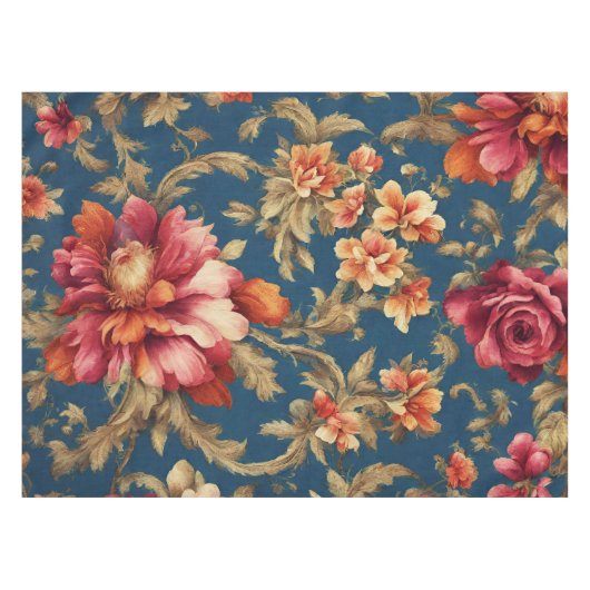 絶妙なイタリアンヴィンテージグランデの花 テーブルクロス (正面(横))