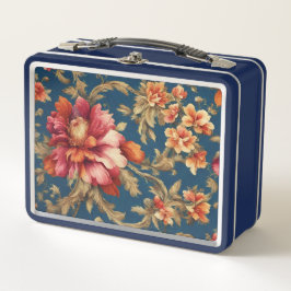 絶妙なイタリアンヴィンテージグランデの花 メタルランチボックス
