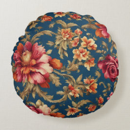 絶妙なイタリアンヴィンテージグランデの花 ラウンドクッション