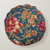 絶妙なイタリアンヴィンテージグランデの花 ラウンドクッション (裏面)