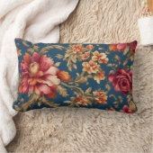 絶妙なイタリアンヴィンテージグランデの花 ランバークッション (ブランケット)