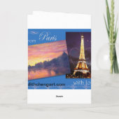 絶妙なエッフェル塔のクリスマスグリーティング シーズンカード (裏面)
