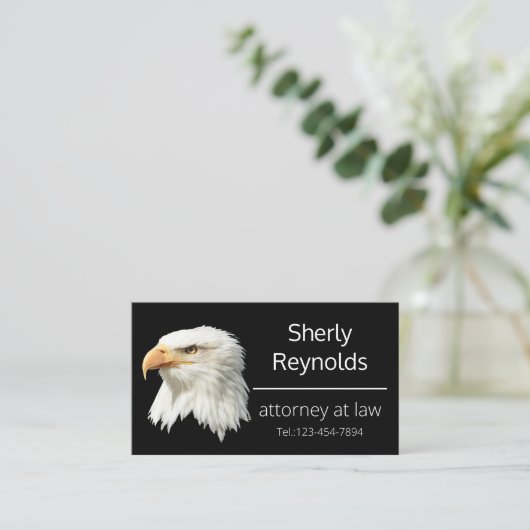 絶妙なカスタマイズ可能なハゲのワシ 名刺 (スタンド正面)