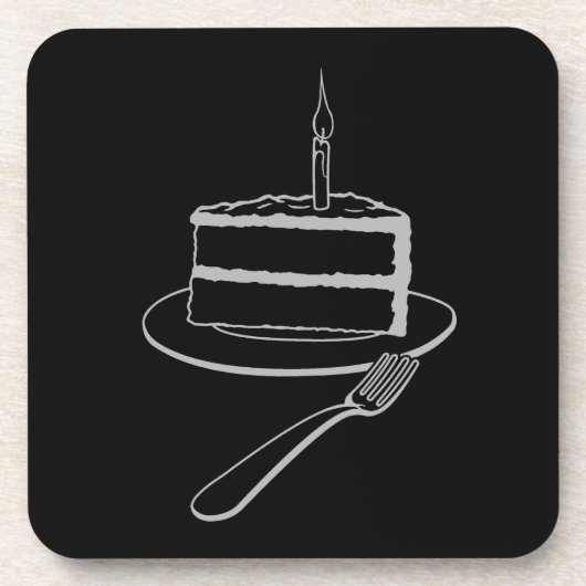 絶妙なケーキのデザイン、誕生日またはイベント コースター (正面)