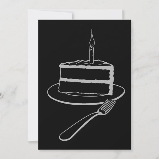 絶妙なケーキのデザイン、誕生日またはイベント シーズンカード (正面)