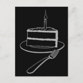 絶妙なケーキのデザイン、誕生日またはイベント シーズンポストカード (正面)