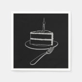 絶妙なケーキのデザイン、誕生日またはイベント スタンダードカクテルナプキン (正面)