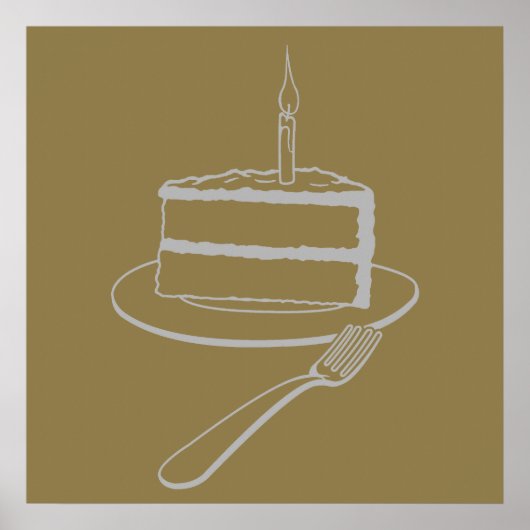 絶妙なケーキデザイン 誕生日やイベントに最適 ポスター (正面)