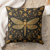 絶妙なゴールデントンボとフローラアート クッション (ブランケット)