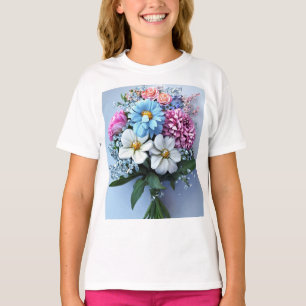 絶妙なダイヤモンドブーケ:素晴らしフローラマスト Tシャツ