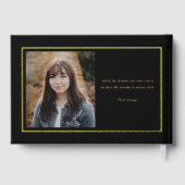 絶妙なテイストフォイル写真卒業ゲストブック ゲストブック (裏面)