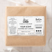 絶妙なバラ金ゴールドと大理石の香り付き大豆キャンドル ラベル (インサイチュ)