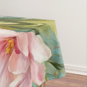 絶妙なピンクと黄色のマグノリアと白い花 テーブルクロス (インサイチュ)