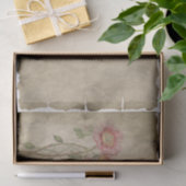 絶妙なピンクの花オンパーチメントティッシュペーパー 薄葉紙 (ギフト)