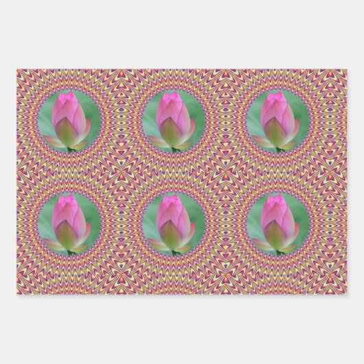 絶妙なピンク ラッピングペーパーシート (正面3)