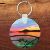 絶妙なフロリダの夕日 キーホルダー (正面)