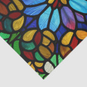 絶妙なフローラステンドグラス優雅さ 薄葉紙 (詳細)