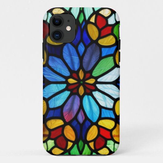 絶妙なフローラステンドグラス優雅さ Case-Mate iPhoneケース (裏面)