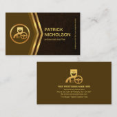 絶妙なブラウングランジ金ゴールド矢印ショーフードドライバー 名刺 (正面/裏面)