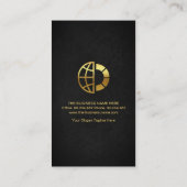 絶妙なブラックグランジ金ゴールドグローブ創設者最高経営責任者 名刺 (裏面)