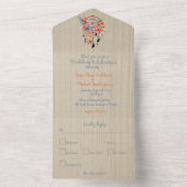 絶妙なボホドリーム結婚キャッチャー オールインワン招待状 (内側)