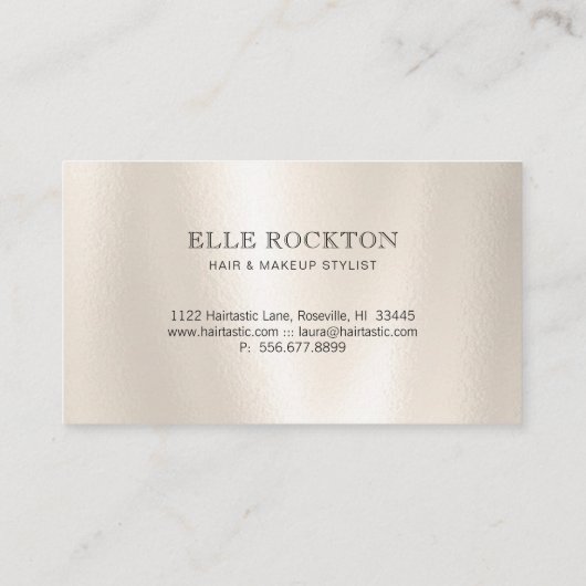 絶妙なミニマリストパールグロス名刺 名刺 (裏面)