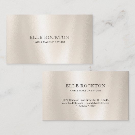 絶妙なミニマリストパールグロス名刺 名刺 (正面/裏面)