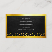 絶妙なレザーフェイクゴールデンスペックスビジネスカード 名刺 (裏面)