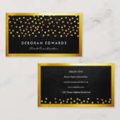 絶妙なレザーフェイクゴールデンスペックスビジネスカード 名刺 (正面/裏面)