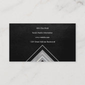 絶妙なレザーフェイクジオメトリック 名刺 (裏面)