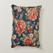 絶妙なレトロオレンジのバラ離れ、花 アクセントクッション (裏面(縦))