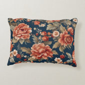 絶妙なレトロオレンジのバラ離れ、花 アクセントクッション (裏面)