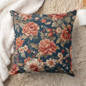 絶妙なレトロオレンジのバラ離れ、花 クッション (ブランケット)