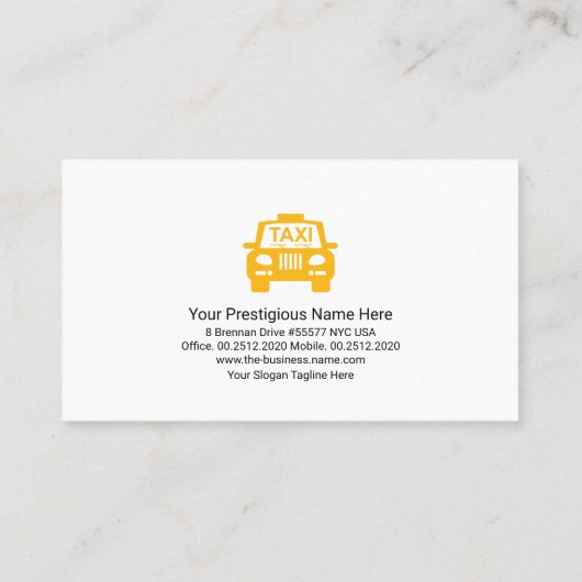 絶妙なレトロシティスカイラインタクシードライバー 名刺 (裏面)